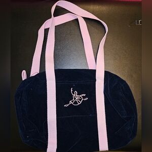 New Soft Velvety Navy Dance Bag Approx 14x10"